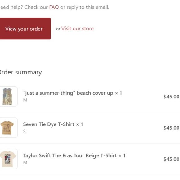 Taylor Swift "just a summer thing" beach cover up NWOT Perfect Condition!! - Picture 4 of 4